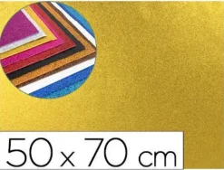 LIDERPAPEL HOJA GOMA EVA PURPURINA ORO 50X70X2 MM CS58660