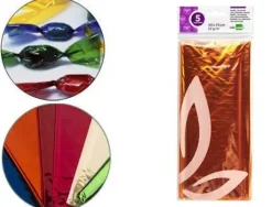 LIDERPAPEL PAPEL CELOFAN 5 HOJAS 050CMX070CM AMARILLO CS75027