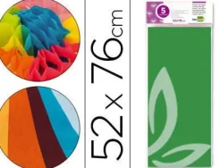 LIDERPAPEL PAPEL SEDA 5 HOJAS 052CMX076CM VERDE CS36081