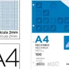 LIDERPAPEL RECAMBIO FOLIO 100H 100GR MILIMETRADO 2MM CS47118 RA04