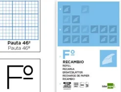 LIDERPAPEL RECAMBIO FOLIO 100H MULTITALADRO RAYADO Nº 46 CS53869