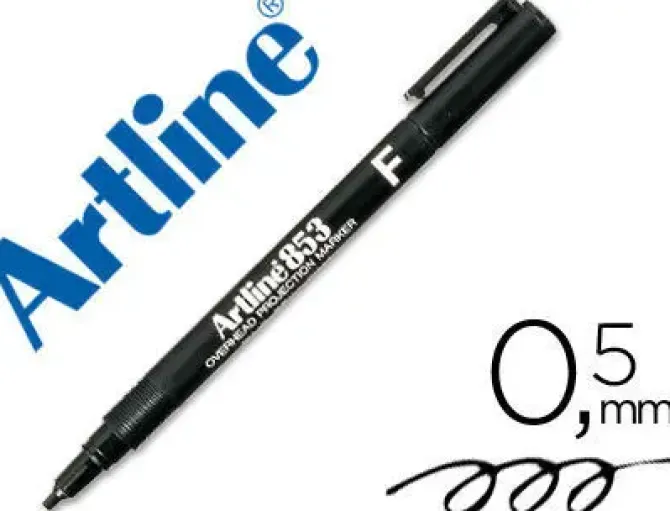 LIDERPAPEL ROTULADOR ARTLINE PERMANENTE 0.5 MM RETROPROYECCION PUNTA REDONDA COLOR NEGRO CS10922 EK-853-N