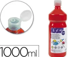 LIDERPAPEL TEMPERA LIQUIDA LAVABLE 1000 ML ROJO CS59217