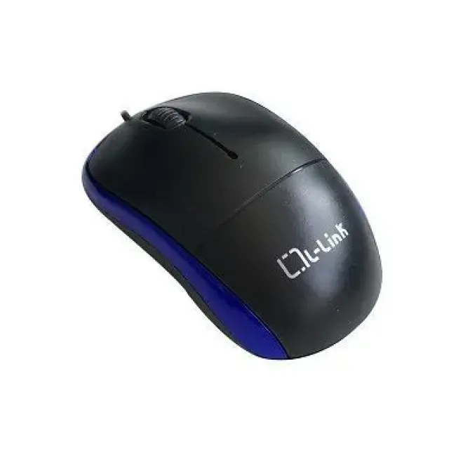 L-LINK LL-2080-A RATON OPTICO USB NEGRO/AZUL 1.2M