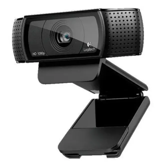 LOGITECH C920 WEBCAM HD PRO 1080P - USB 2.0 - MICROFONOS INTEGRADOS - ENFOQUE AUTOMATICO - CABLE DE 1.83M - COLOR NEGRO