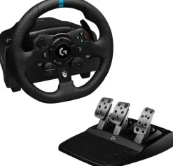 LOGITECH G923 TRUEFORCE JUEGO DE VOLANTE Y PEDALES DE CARRERAS COMPATIBLE CON XBOX SERIES X/S, XBOX ONE Y PC - LEDS INDICADOR RPM - GIRO 900º - EFECTO FORCE FEEDBACK CON TRUEFORCE - FRENO PROGRESIVO -