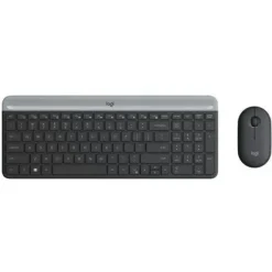 LOGITECH MK470 SLIM PACK INALAMBRICO USB TECLADO 12 TECLAS FN + RATON 1000DPI 3 BOTONES - ULTAFINOS - SILENCIOSOS - USO AMBIDIESTRO - COLOR NEGRO