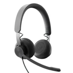 LOGITECH ZONE WIRED AURICULARES CON MICROFONO PLEGABLE USB-C - ADAPTADOR A USB-A - DIADEMA AJUSTABLE - ALMOHADILLAS ACOLCHADAS - CONTROLES EN CABLE - CABLE TRENZADO DE 1.90M - COLOR NEGRO