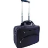 MALETIN PARA PORTAIL Q-CONNECT 16" AZUL MARINO 1 ASA 2 BOLSILLOS EXTERIORES Y RUEDAS 410X325X150 MM