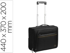 MALETIN PARA PORTATIL EXACOMPTA VALISETTE EXACTIVE 15.6" SLIM CON ASA EXTRAIBLE COLOR NEGRO 440X370X200 MM