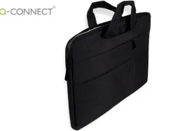 MALETIN PARA PORTATIL Q-CONNECT 15,6" CON ASAS RETRACTILES CREMALLERA 3 BOLSILLOS EXTERIORES NEGRO