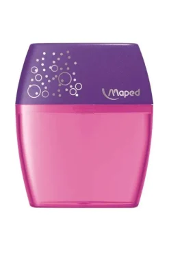 MAPED SHAKER SACAPUNTAS CON DEPOSITO DE GRAN CAPACIDAD - 2 AGUJEROS - FORMA ERGONOMICA - COLORES SURTIDOS - CAJA EXPOSITORA DE 20 UDS.