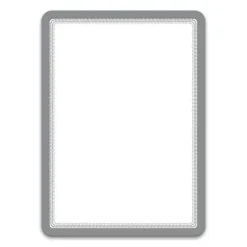 MARCO PORTA ANUNCIOS A4 PLATA BANDAS MAGNÉTICAS TA