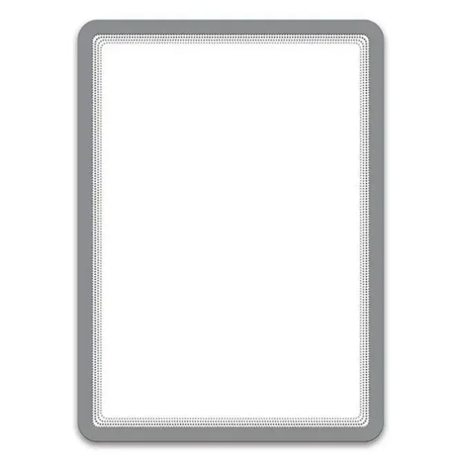 MARCO PORTA ANUNCIOS A4 PLATA BANDAS MAGNÉTICAS TA
