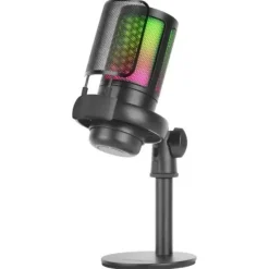 MARS GAMING ARGB MMIC-SE MICROFONO DE ESTUDIO - ADC 196KHZ 24 BITS - CONDENSADOR CARDIOIDE - MONITOREO SIN LATENCIA - ILUMINACION ARGB - CONTROLES TACTILES - COLOR NEGRO