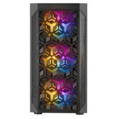 MARS GAMING CAJA COMPACTA GAMING MCMESH - TECNOLOGIA MESH 360º - 3 VENTILADORES FRGB 120MM - SOPORTE PARA MICROATX & MINI-ITX - REFRIGERACION LIQUIDA - NEGRO - COLOR NEGRO