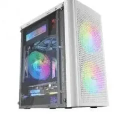 MARS GAMING MC300 CAJA GAMING COMPACTA - VENTANA CRISTAL TEMPLADO - TRIPLE VENTILACION - SOPORTE REFRIGERACION LIQUIDA - ILUMINACION RGB FIXED - COLOR BLANCO
