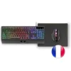 MARS GAMING MCP124 COMBO GAMING 3EN1 - TECLADO H-MECH ERGONOMICO - RATON RGB SWITCHES HUANO - ALFOMBRILLA NANOTEXTIL RAINBOW - COMPATIBILIDAD MULTIPLATAFORMA - COLOR NEGRO