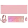 MARS GAMING MCP-RGB3 COMBO GAMING 4EN1 - TECLADO TKL H-MECH RED - RATON RGB 3200 DPI - AURICULARES FRGB - ALFOMBRILLA XXL ANTIDESLIZANTE - COLOR ROSA