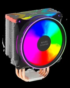 MARS GAMING MCPU-XU6 DISIPADOR CPU - DOBLE TORRE - VENTILADORES HIBRIDOS ULTRASILENCIOSOS - 6 HEATPIPES DE COBRE - HCT ULTRA - HASTA 350W TDP - NEGRO - COLOR NEGRO