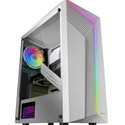 MARS GAMING MC-X7 SEMITORRE GAMING - ILUMINACION ARGB 12 MODOS - SOPORTE REFRIGERACION LIQUIDA 240MM - VENTANA LATERAL COMPLETA - GRAN CAPACIDAD INTERNA - COLOR BLANCO