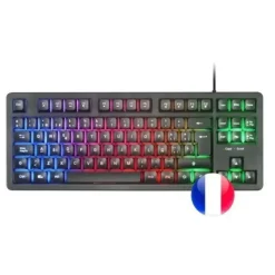 MARS GAMING MK023 TECLADO GAMING - TECNOLOGIA H-MECH RED - ILUMINACION FRGB LED - ANTI-GHOSTING - COMPATIBLE CON WINDOWS, LINUX, CONSOLAS - FRANCES - COLOR NEGRO