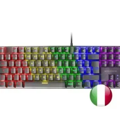 MARS GAMING MK80 TECLADO GAMING MECANICO - TKL COMPACTO - ILUMINACION RGB - SWITCHES ANTIPOLVO - TECLAS IMBORRABLES - MULTIPLATAFORMA - ANTI-GHOSTING AVANZADO - ITALIANO - COLOR NEGRO