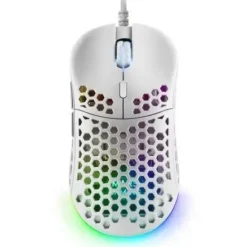 MARS GAMING MM55 RATON GAMING USB 12800DPI - CARCASA DE PANEL PERFORADO - 5 BOTONES - ILUMINACION RGB CHROMA - USO DIESTRO - CABLE DE 1.70M