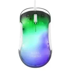 MARS GAMING MMGLOW RATON GAMING - ULTRALIGERO 75G - ILUMINACION RGB CHROMA-GLOW - SENSOR 12800 DPI - SWITCHES HUANO - CABLE FEATHER PARACORD - COLOR VARIOS