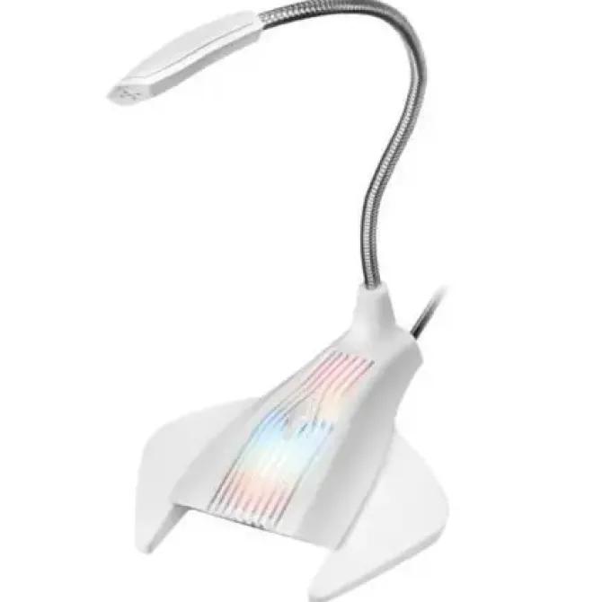 MARS GAMING MMIC MICROFONO DE MESA CON CUELLO FLEXIBLE USB - ILUMINACION RGB - BOTON SILENCIO - CABLE DE 1.50M