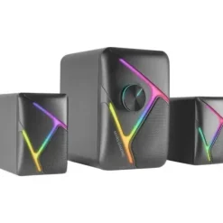 MARS GAMING MS-H21 ALTAVOZ GAMING - SONIDO 2.1 35W - DRIVERS 3D SURROUND - ILUMINACION RGB - CONTROL FRONTAL - CONEXION PLUG & PLAY - COLOR NEGRO