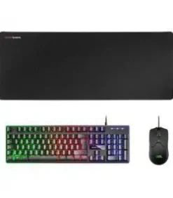 MARS GAMING PACK PREMIUM TECLADO HIBRIDO H-MECH - RATON ULTRA LIGERO 10K - ALFOMBRILLA XXL - COMPATIBILIDAD UNIVERSAL - TECNOLOGIA H-MECH - ILUMINACION FRGB RAINBOW - RATON 69G CON CABLE FEATHER - SEN