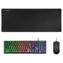 MARS GAMING PACK PREMIUM TECLADO HIBRIDO H-MECH - RATON ULTRA LIGERO 10K - ALFOMBRILLA XXL - TECNOLOGIA H-MECH - ILUMINACION FRGB RAINBOW - RATON ULTRA-LIGERO 69G - SENSOR OPTICO DE 10000 DPI - SWITCH