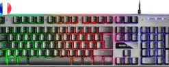 MARS GAMING TECLADO GAMING MK220 - TECNOLOGIA H-MECH - ILUMINACION FRGB RAINBOW - PANEL DE ALUMINIO - BASE DE ABS REFORZADO - DISEÑO COMPLETO - MATERIAL ALUMINIO + ABS - LONGITUD DEL CABLE 150CM - FRA