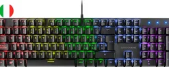 MARS GAMING TECLADO MECANICO RGB MK422 - TECNOLOGIA ANTIPOLVO - EFECTOS DE ILUMINACION RAINBOW - TECLAS ULTRA-RESISTENTES - FUNCIONES MULTIMEDIA Y MODO JUEGO - PR DE 1000HZ - ANTI-GHOSTING AVANZADO -