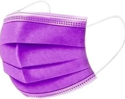 MASCARILLA QUIRUGICA PARA NIÑOS 10 UNIDADES LAVANDA MORADA CERTIFICADO CE EN14683 CLASE I TIPO IIR