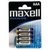 MAXELL PACK DE 4 PILAS ALCALINAS LR03 AAA 1.5V