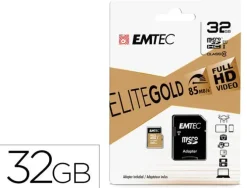 MEMORIA SD MICRO EMTEC CLASS 10 GOLD CON ADAPTADOR 32 GB