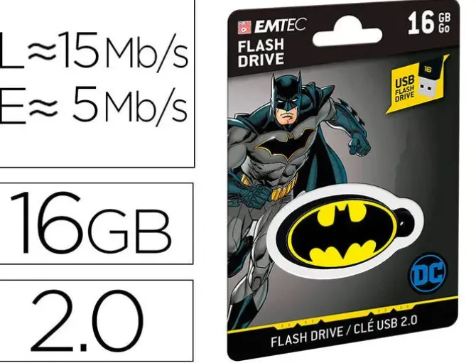 MEMORIA USB EMTEC FLASH 16 GB USB 2.0 COLLECTOR BATMAN