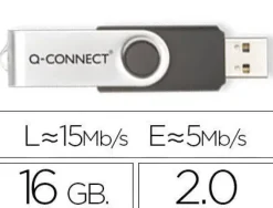 MEMORIA USB Q-CONNECT FLASH 16 GB 2.0