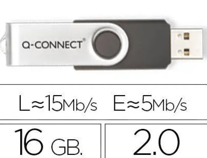 MEMORIA USB Q-CONNECT FLASH 16 GB 2.0