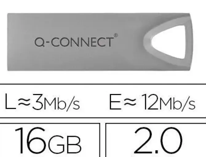 MEMORIA USB Q-CONNECT FLASH PREMIUM 16 GB 2.0