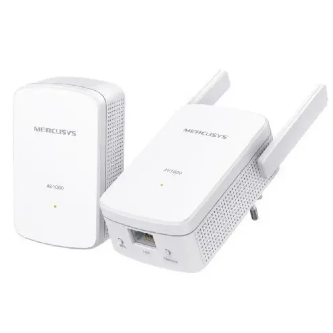 MERCUSYS MP510 KIT WIFI POWERLINE AV1000 GIGABIT - 1000MBPS - ALCANCE HASTA 300M - GIGABIT ETHERNET