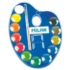 MILAN 053412 PALETA DE 12 ACUARELAS Ø25 MM + PINCEL SERIE 101 - MEZCLABLE - COLORES SURTIDOS