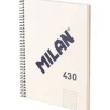 MILAN BLOC ESPIRAL MILAN 80 H A5 CUADRO 5 MM SERIE 1918 BEIGE