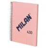 MILAN CUADERNO A5 COLECCION 430 SINCE 1918 ROSA LISO