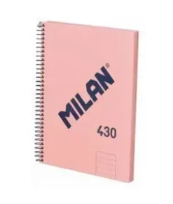 MILAN CUADERNO A5 COLECCION 430 SINCE 1918 ROSA LISO