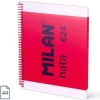 MILAN CUADERNO A4 ESPIRAL TAPA DURA 80H LISO MILAN NATA