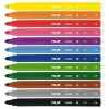 MILAN PACK DE 12 ROTULADORES - PUNTA CONICA 5MM - TINTA AL AGUA - LAVABLE - COLORES SURTIDOS