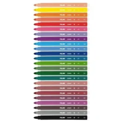 MILAN PACK DE 24 ROTULADORES - PUNTA CONICA 5MM - TINTA AL AGUA - LAVABLE - COLORES SURTIDOS